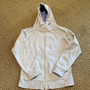 Lululemon Light Blue Heavy Zip Up Hoodie Jacket Size 6 in EUC